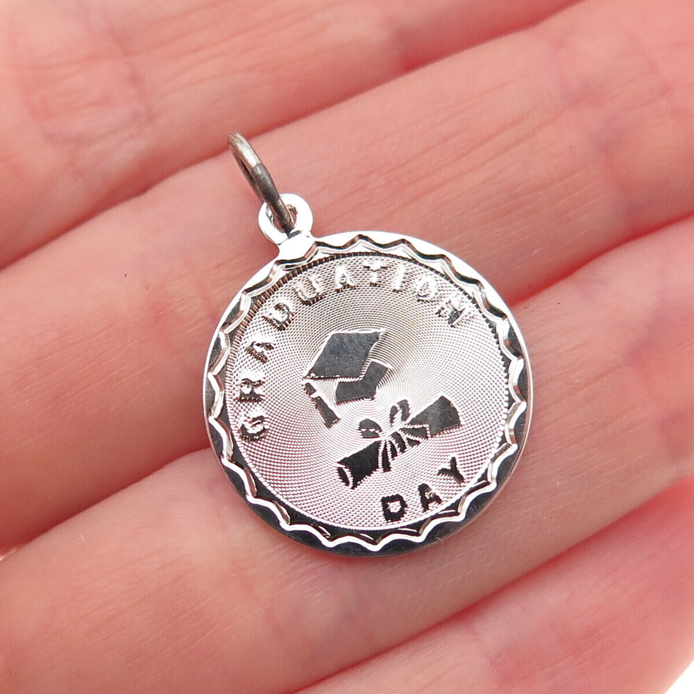 Spencer Co. 925 Sterling Silver Vintage Graduation Day Charm Pendant